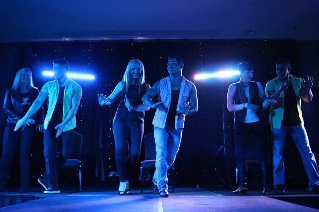 Sydney Hotshots male strippers on stage