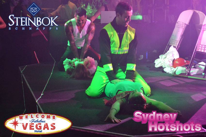 Sydney Hotshots male revue performing on stage