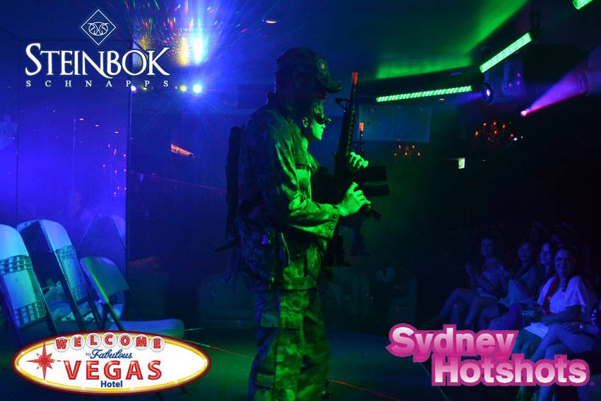 Sydney Hotshots male revue performing on stage